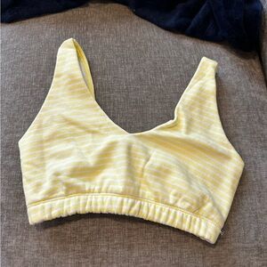 Wild Fable Yellow and White Striped Crop/Bralette, XXS